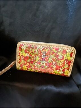Sakroots Multicolor Zip Wallet – Artist Swirl Pattern